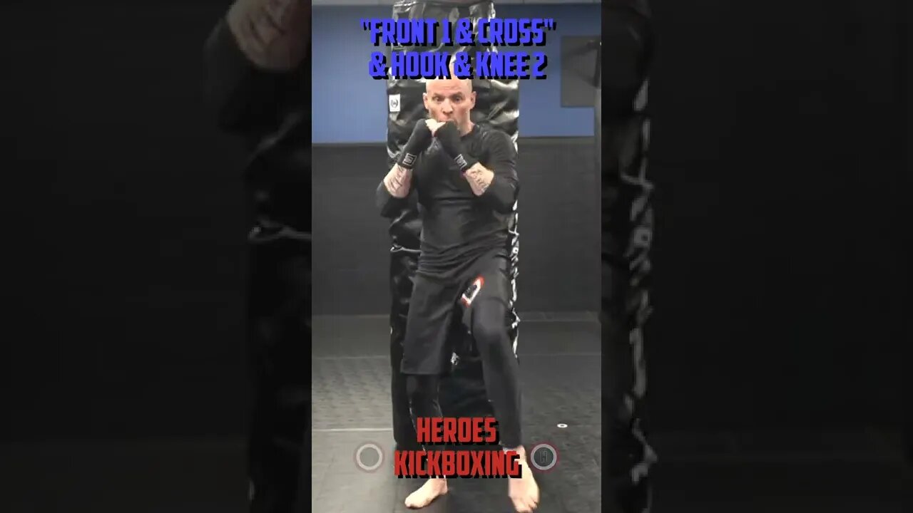 Heroes Training Center | Kickboxing & MMA "How To Throw A Front 1 & Cross & Hook & Knee 2" | #Shorts