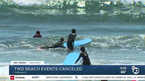 Two July beach events canceled in Coronado