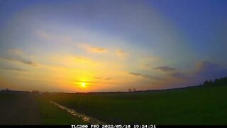 SUMMER SUNSET Over Field in Michigan