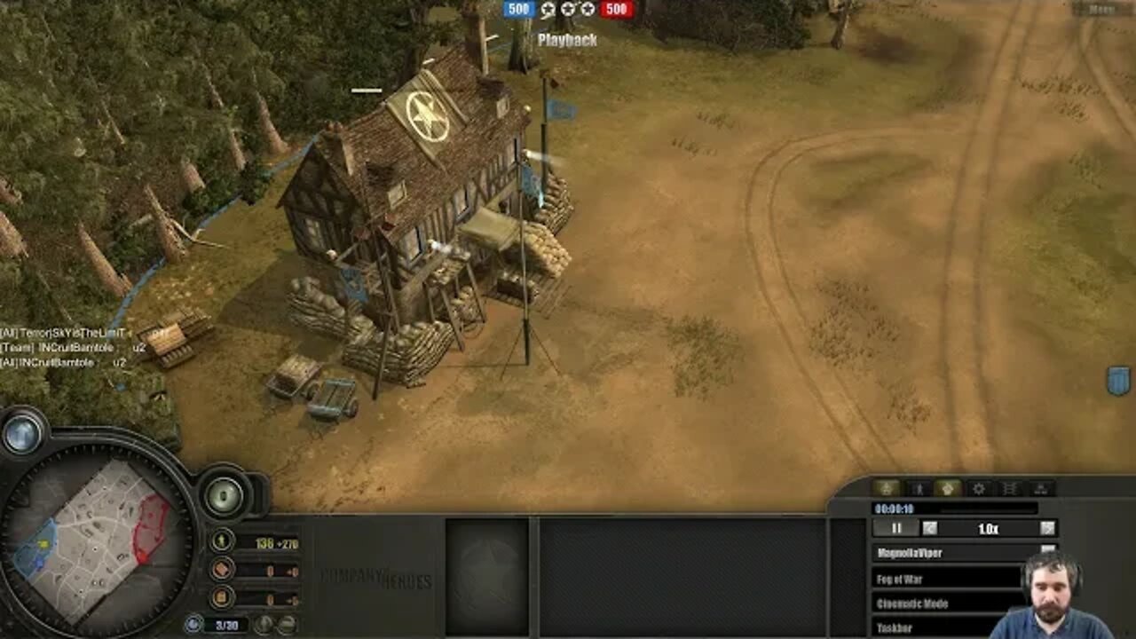 MagnoliaViper, INCruitBamtole vs SkYisTheLimiT, S1mply || Company of Heroes 1