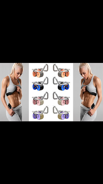 Male And Female Household Two In One Exercise Belly Wheel