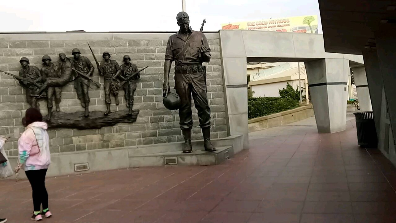 War memorial on the Atlantic City New Jersey Boardwalk