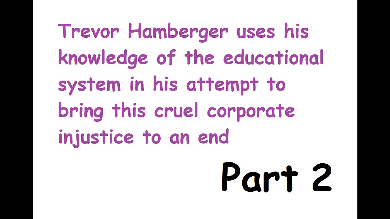 Part 2 of Trevor Hamberger using his knowledge base to destroy the facade of public schools