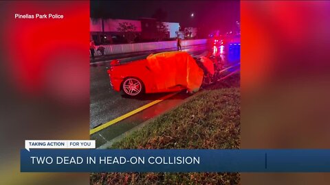 2 killed after speeding Ferrari crosses median, hits another vehicle head-on in Pinellas Park: Police