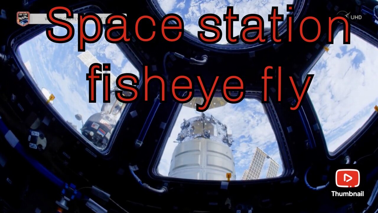 Space station fisheye fly through 4k ulltra HD