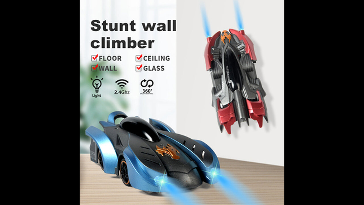 Watch Remote Control CAMERA Car 2.4G Anti Gravity Wall Climbing