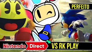 RK play reage ao Nintendo Direct Mini - Sonic Frontiers ,Bomberman R 2, Pac-man World #shorts