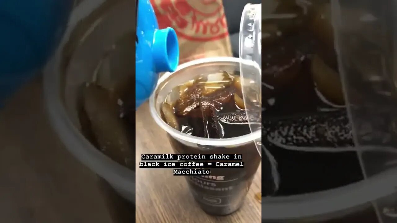 Protein shake and coffee is a great combo