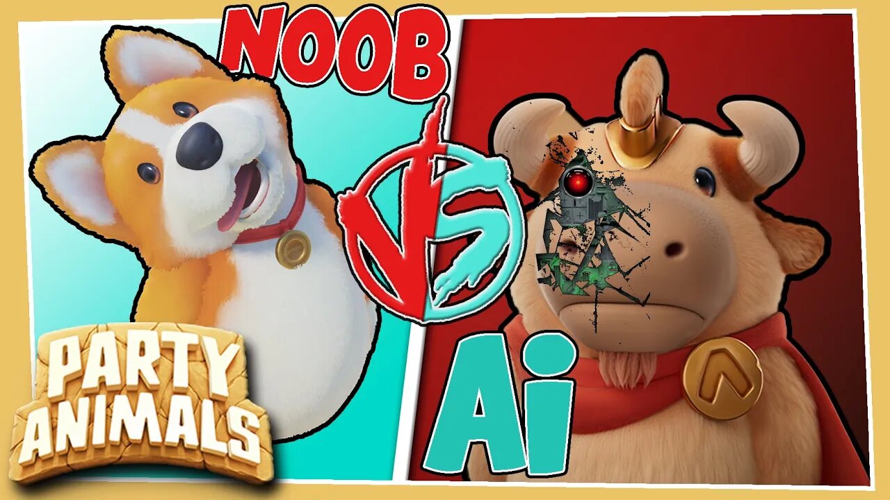 Party Animals Noobs VS BOSS Level AI's (Party Animals Funny Moments)