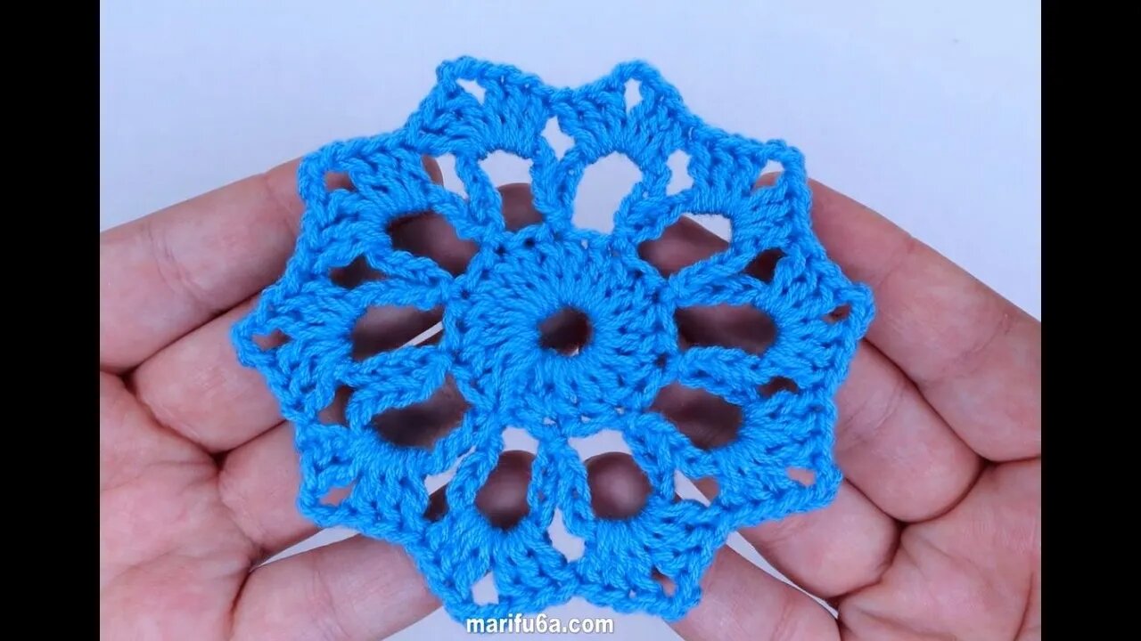 crochet flower coaster motif free pattern by marifu6a