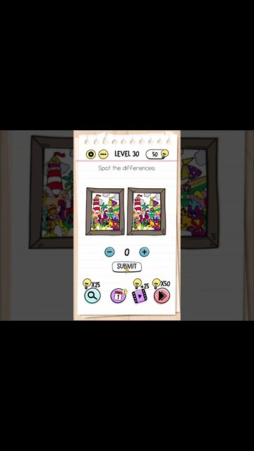 Brain Test Tricky Puzzles Level 30 Spot the differences.