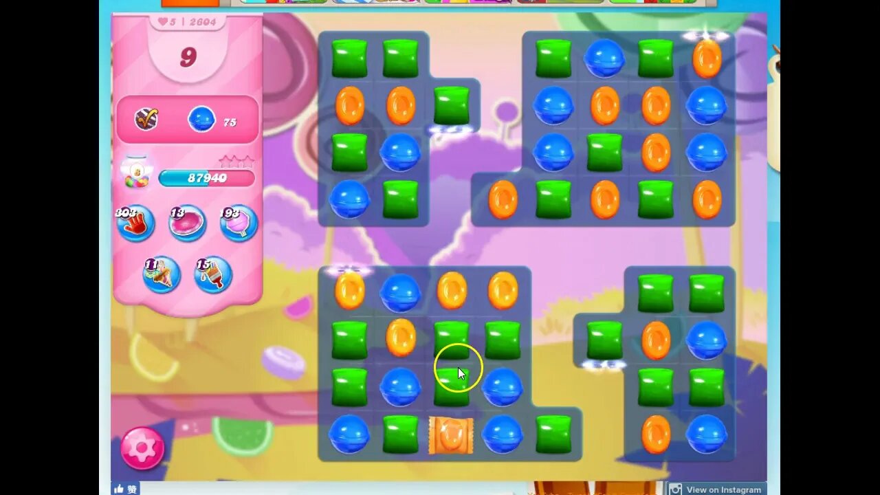 Candy Crush Level 2604 Audio Talkthrough, 1 Star 0 Boosters