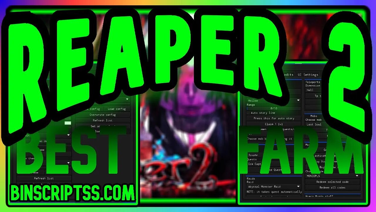 ROBLOX Reaper 2 Script - AutoFarm & LOTS OF FEATURES *PASTEBIN 2023*