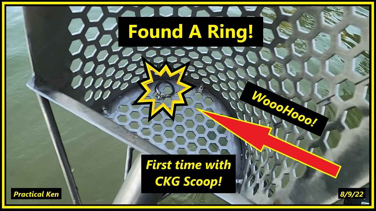 Found A Ring! CKG Scoop - Beach & Water Metal Detecting - GoPro #beachmetaldetecting