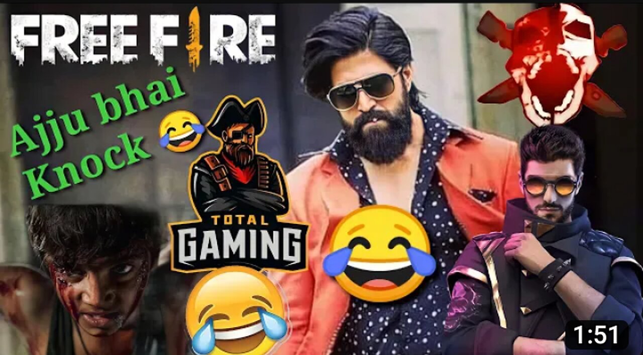 KGF funny Dubbing /yesh/free fire dubbing/free fire comedy/ajju bhai/total gaming.