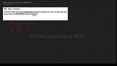 Math Olympiad for Elementary | 2016 | Division E | Contest 3 | MOEMS | 3B