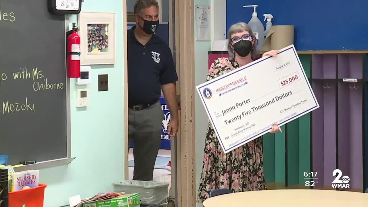 CIA surprises Baltimore teacher with $25K classroom transformation