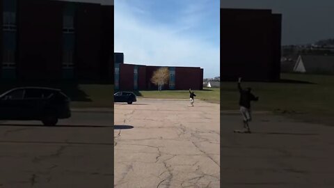 Trying a Coleman stop on a longboard