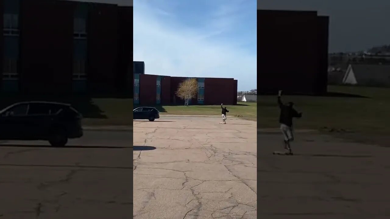 Trying a Coleman stop on a longboard