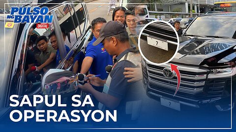 SUV na may plakang "7" para sa mga Senador, tumakas habang tiniketan