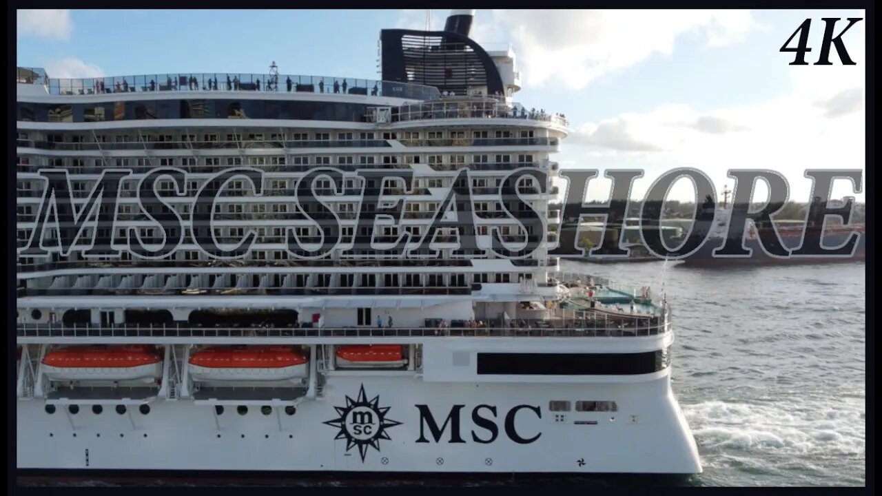 MSC Seashore Departs Port of Miami - 4K