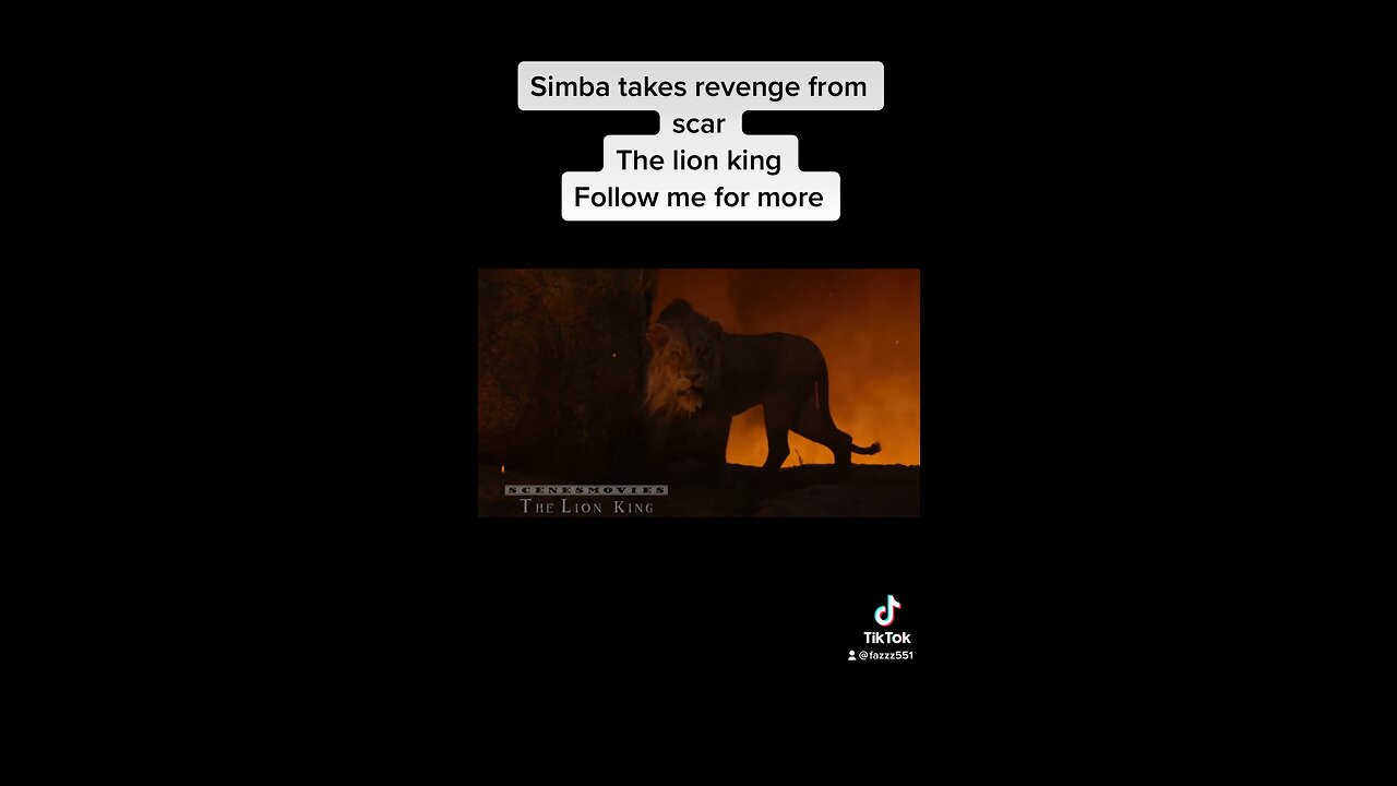 Simbha takes revenge from Scar , The Lion King