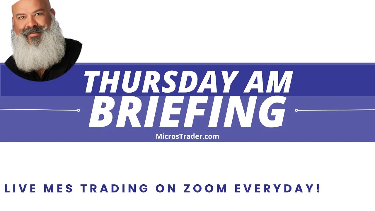 Thursday AM Briefing | ES Emini Price Action Trading System Using MES Micro Futures