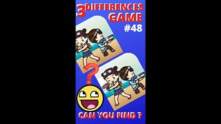 3 DIFFERENCES GAME | 48 |#SHORTS