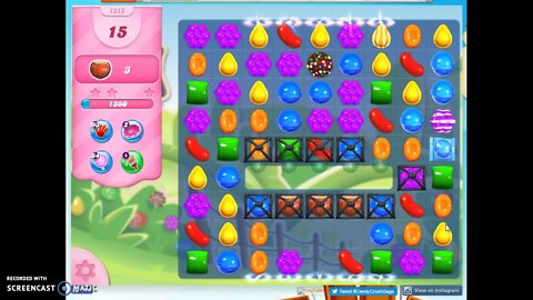 Candy Crush Level 1312 Audio Talkthrough, 3 Stars 0 Boosters