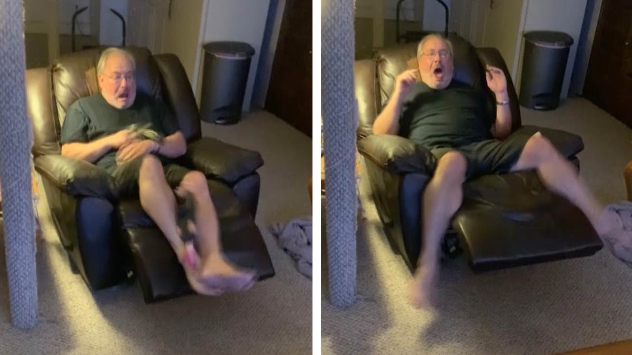 Son Wakes Up His Dad With Rubber Chicken