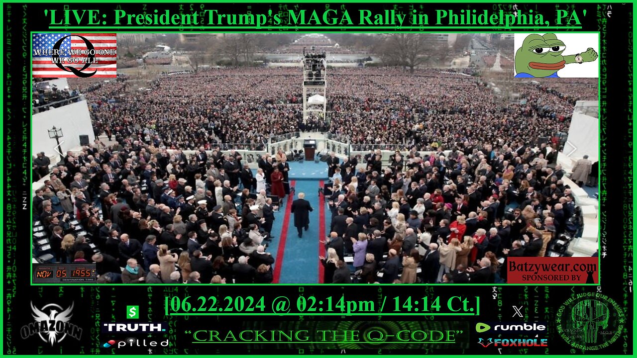 "CRACKING THE Q-CODE" - 'LIVE: President Trump's MAGA Rally in Philadelphia, PA'