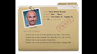 David Brewer - Phony Purple Heart Plates