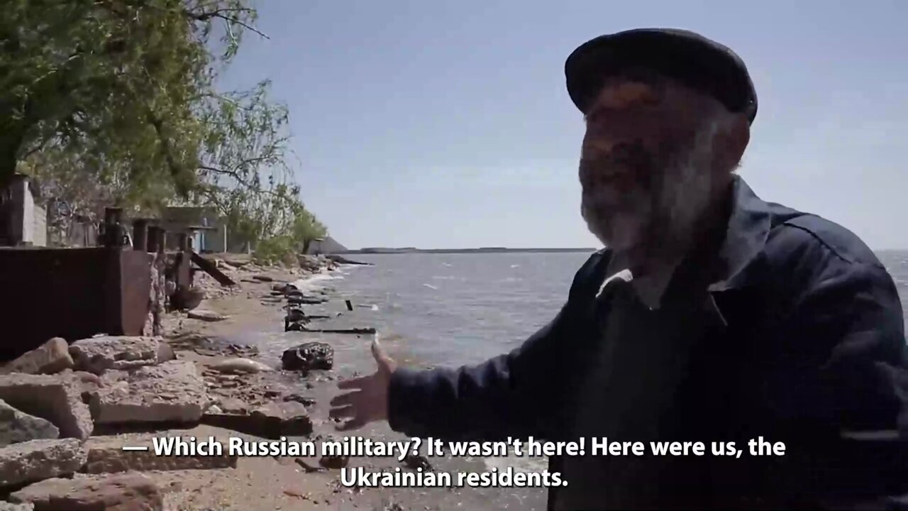 A pensioner from Mariupol says his house was destroyed by Ukrainian shelling