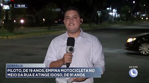Sobrália: Piloto, de 19 anos, empina motocicleta no meio da rua e atinge idoso, de 91 anos