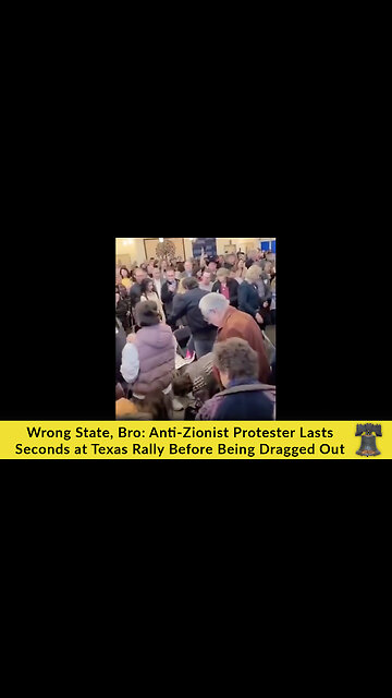 Wrong State, Bro: Anti-Zionist Protester Lasts Seconds at Texas Rally Before Being Dragged Out
