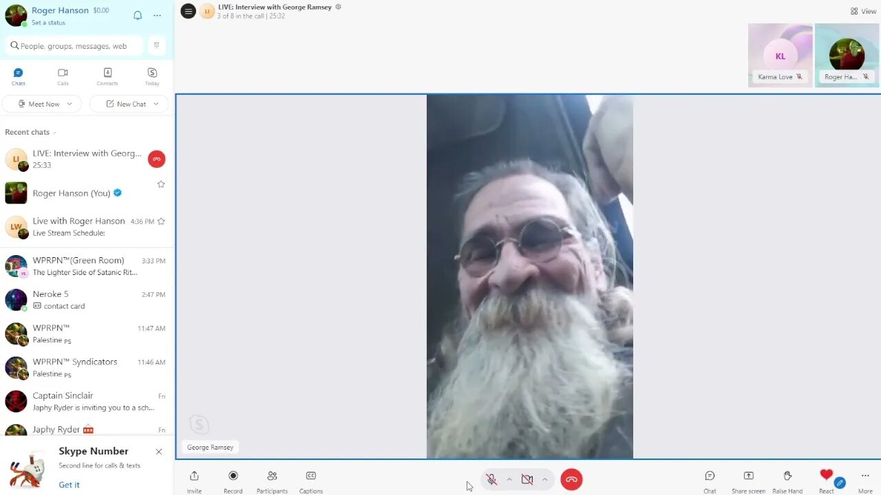 LIVE STREAM Interview With George Ramsey