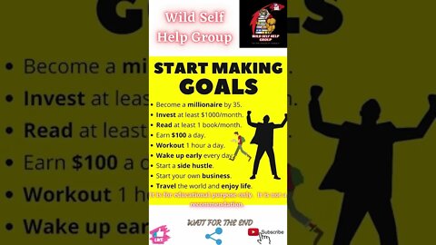 🔥Start making goals🔥#shorts🔥#wildselfhelpgroup🔥22 June 2022🔥