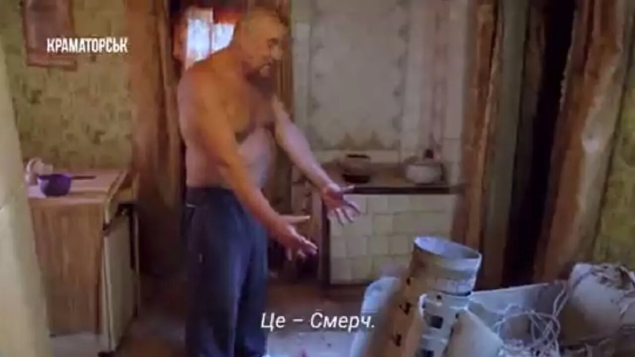 🇺🇦GraphicWar18+🔥"Kitchen Rocket" Inside - Ruski-Terrorist Lands Kramatorsk Ukraine(subtitles)#shorts