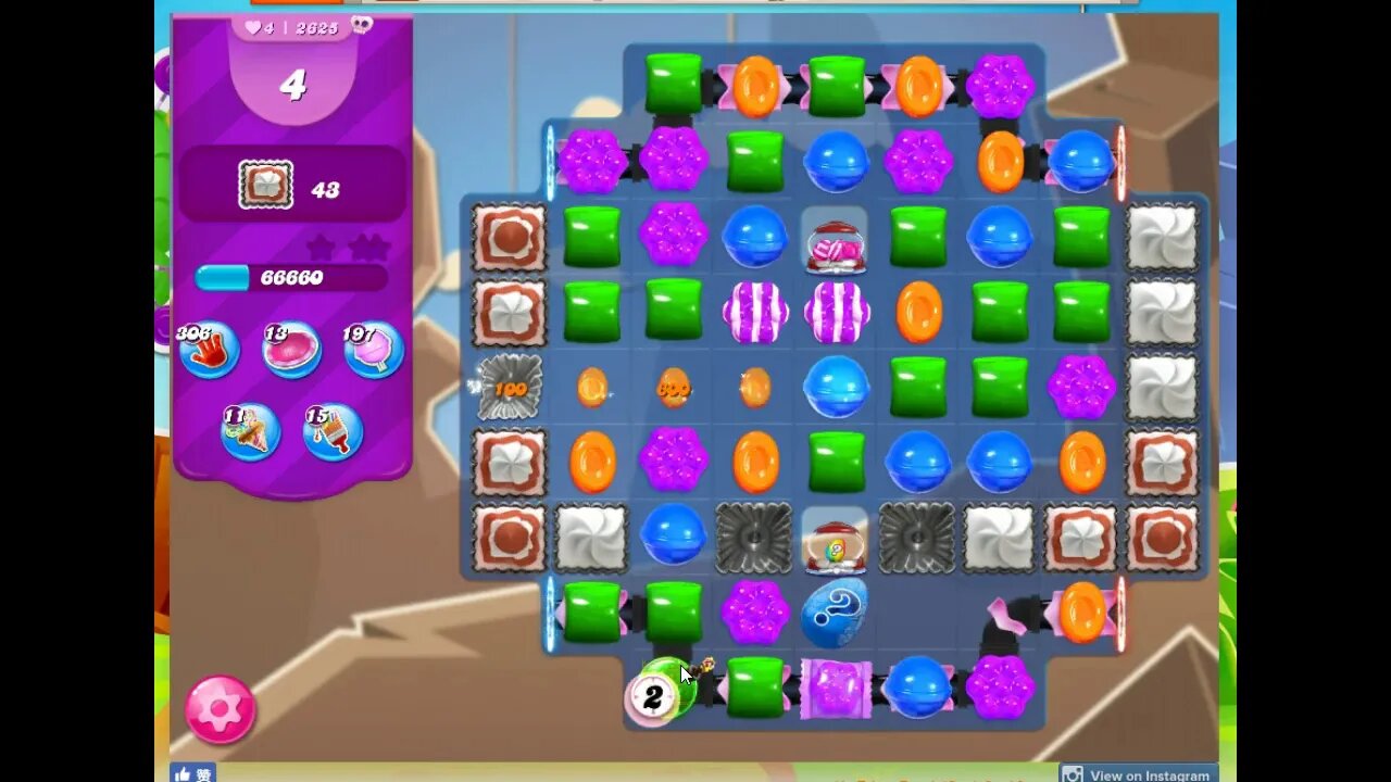 Candy Crush Level 2625 Audio Talkthrough, 1 Star 0 Boosters