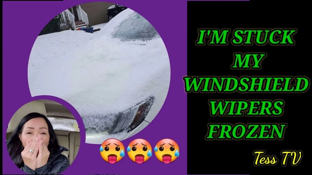 I'M STUCK MY WINDSHIELD WIPERS FROZEN😱😱😱