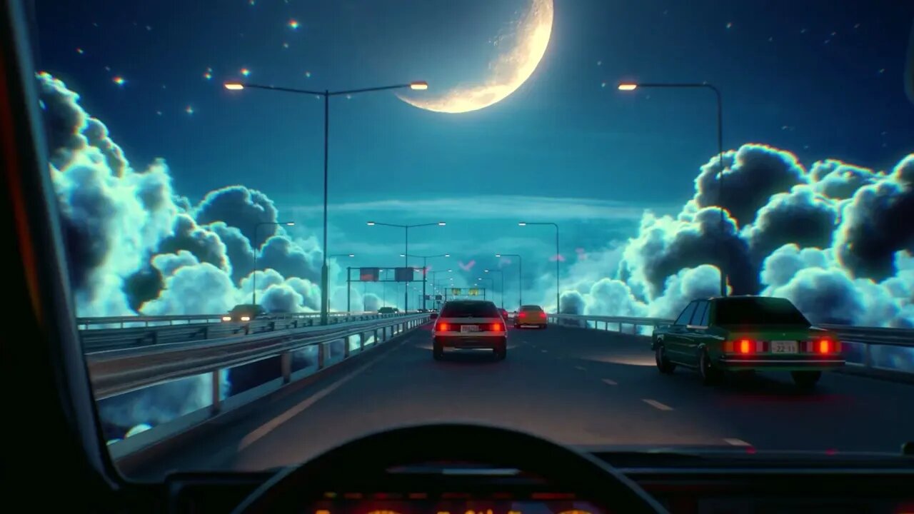 Lively Wallpaper - Driving to the Moon