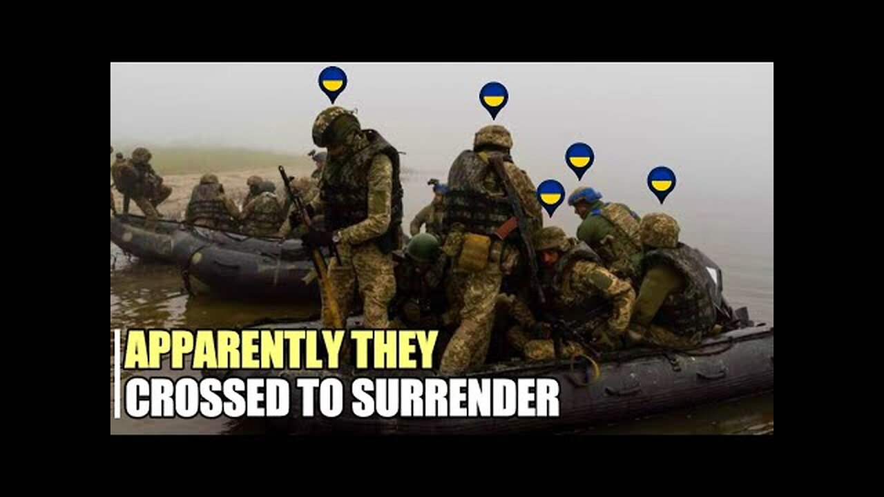 Ridiculously, Ukrainian soldiers crossed to surrender to the banks of Dnieper River of Russia