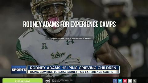 Former USF wide receiver Rodney Adams raising money for grieving kids at NFL Combine