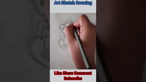 Ganpati Drawing Easy and Beautiful Shorts-4 l Ganesha Pencil Drawing #drawingshorts #shortsyoutube