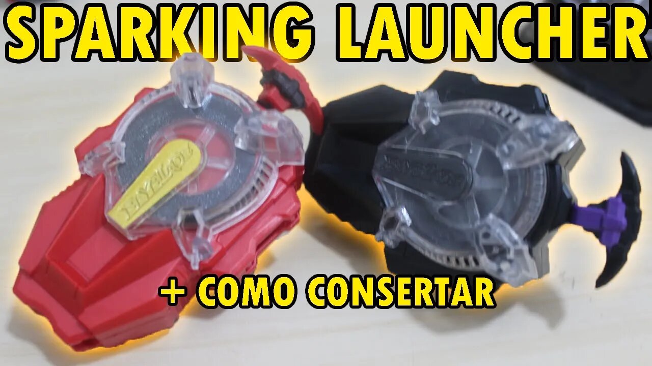 LANÇADOR SPARKING BEYLAUNCHER | Como Consertar + Análise | B-165 | Como arrumar Lançador de Beyblade