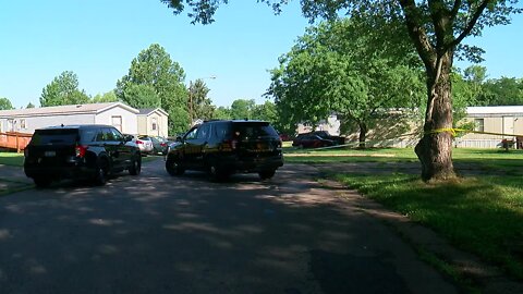 Raw footage from the scene of a double death investigation in New Richmond