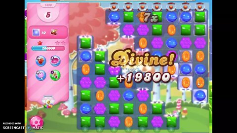 Candy Crush Level 1690 Audio Talkthrough, 2 Stars 0 Boosters