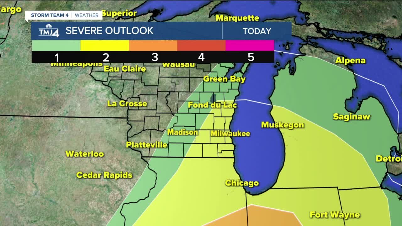 Warm temperatures but storms possible Wednesday