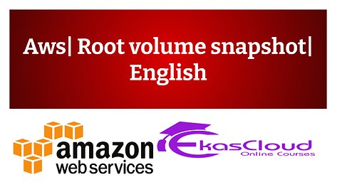 #AWS| Root Volume Snapshot|