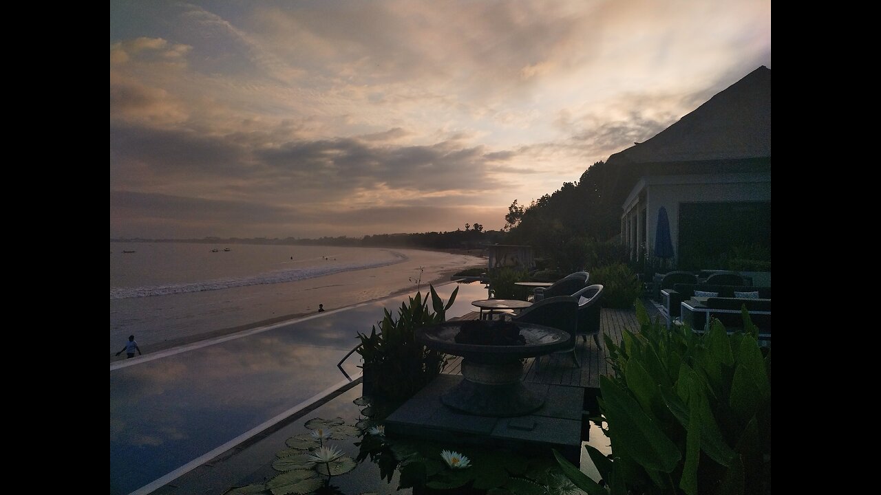 Time lapse Sunrise at resort